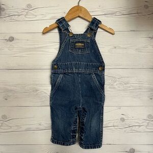 Vintage Osh Kosh Denim Overalls Vestbak Size 6 Months